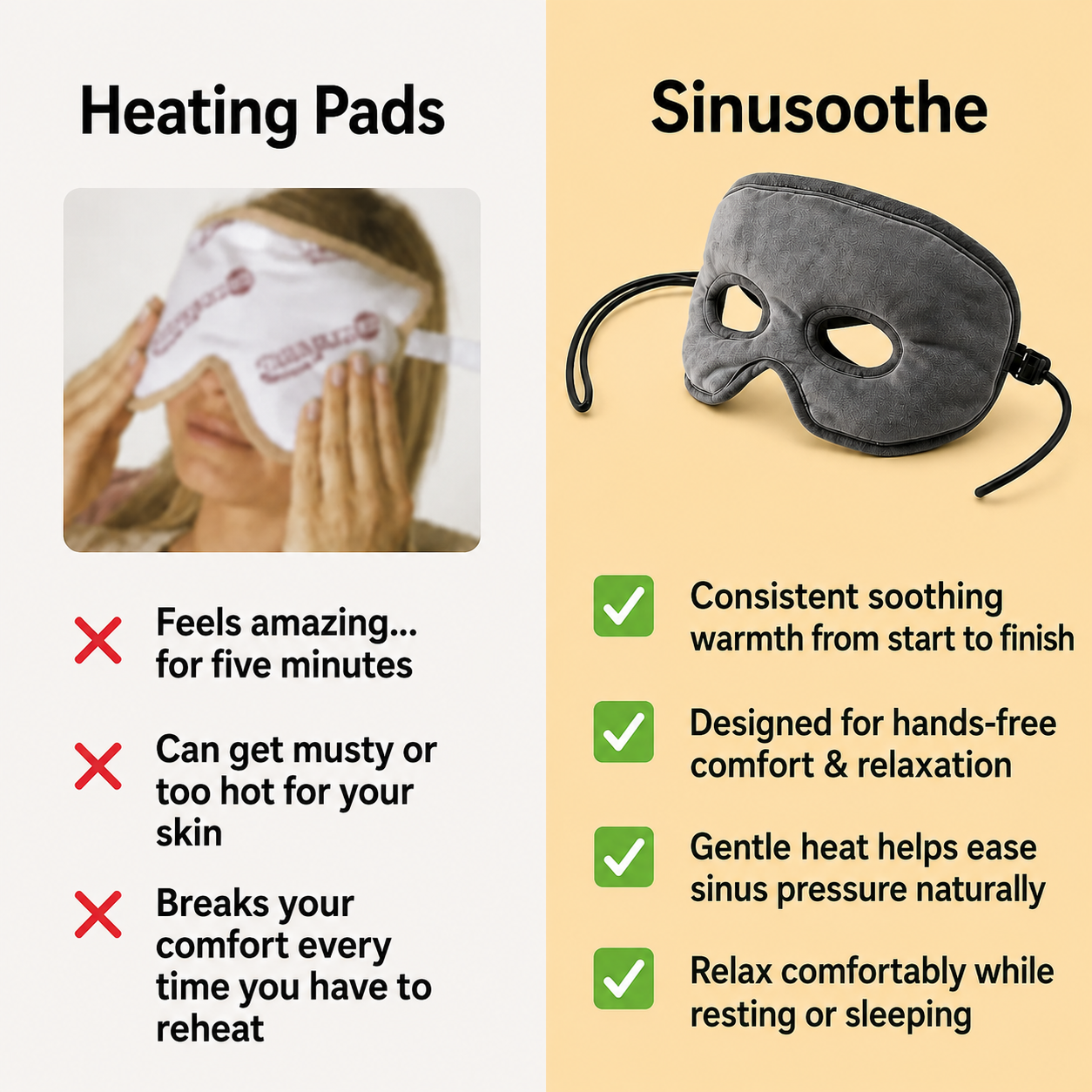 Sinusoothe - Heated Sinus Relief Mask